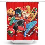 Samus Repairing - Shower Curtain