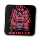 Satanic Support Cat - Coasters