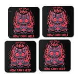 Satanic Support Cat - Coasters