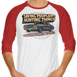 Saving People, Hunting Things - 3/4 Sleeve Raglan T-Shirt