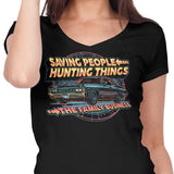 Saving People, Hunting Things - Women's V-Neck