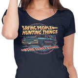 Saving People, Hunting Things - Women's V-Neck