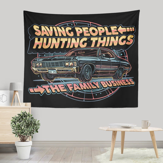 Saving People, Hunting Things - Wall Tapestry