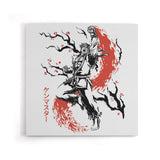 Scarlet Flame Sumi-e - Canvas Print