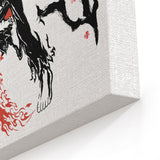 Scarlet Flame Sumi-e - Canvas Print