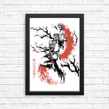 Scarlet Flame Sumi-e - Posters & Prints