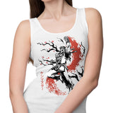 Scarlet Flame Sumi-e - Tank Top