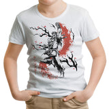 Scarlet Flame Sumi-e - Youth Apparel