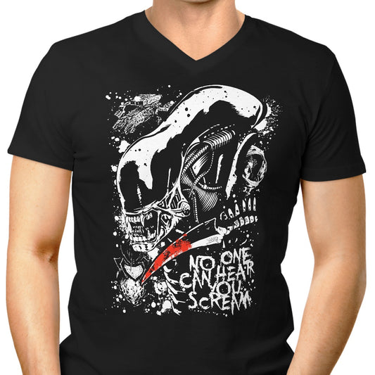 Screaming in Space - Men's V-Neck