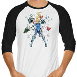 Shattered - 3/4 Sleeve Raglan T-Shirt