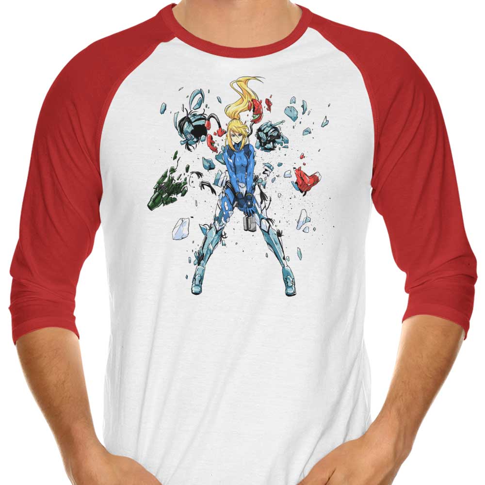 Shattered - 3/4 Sleeve Raglan T-Shirt