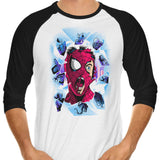 Shattered Spider - 3/4 Sleeve Raglan T-Shirt