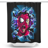 Shattered Spider - Shower Curtain