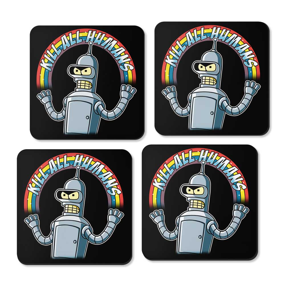 Shiny Metal Robot - Coasters