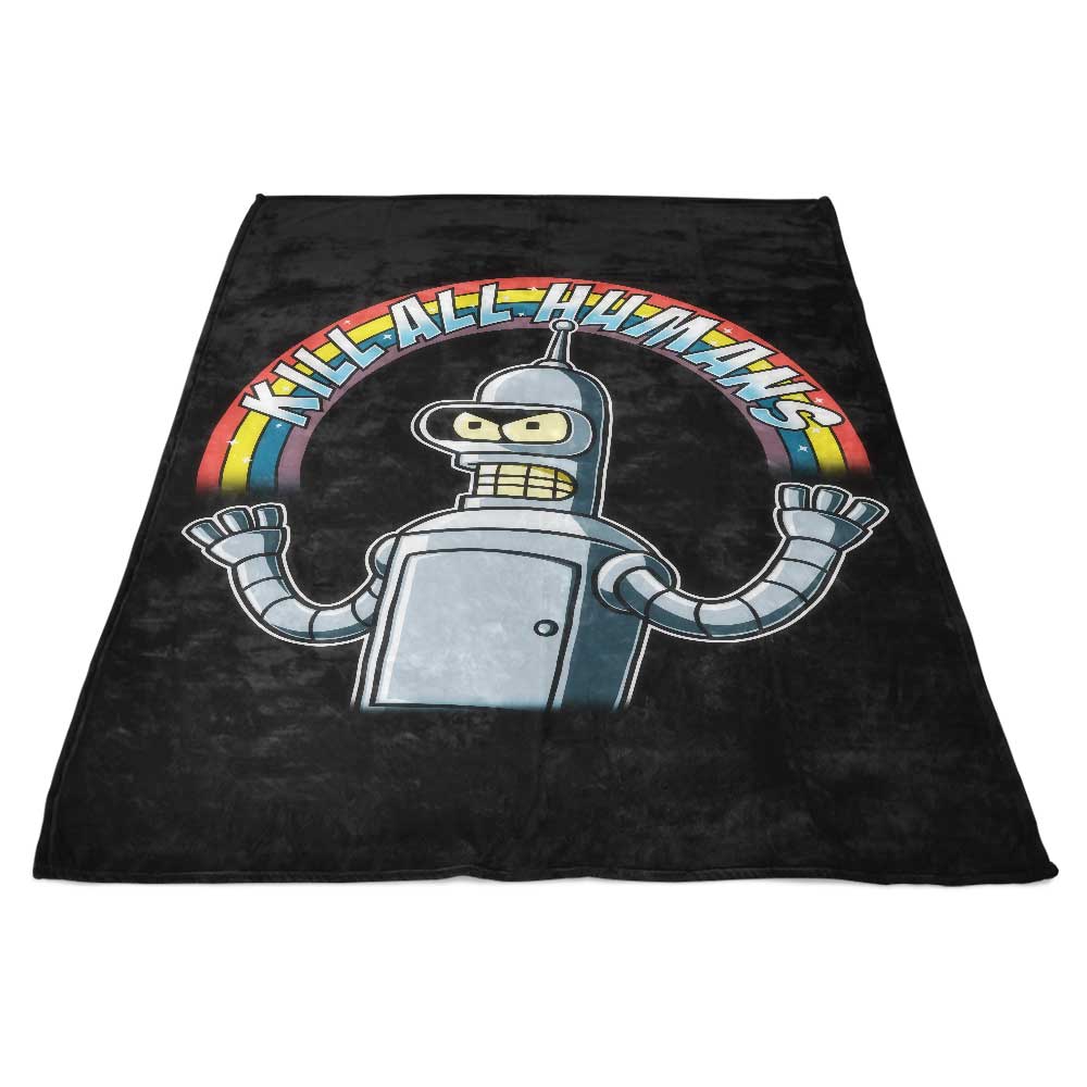 Shiny Metal Robot - Fleece Blanket