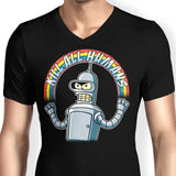Shiny Metal Robot - Men's V-Neck