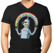 Shiny Metal Robot - Men's V-Neck