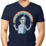 Shiny Metal Robot - Men's V-Neck