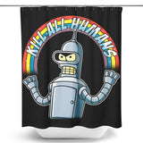 Shiny Metal Robot - Shower Curtain