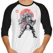 Shredded Sumi-e - 3/4 Sleeve Raglan T-Shirt
