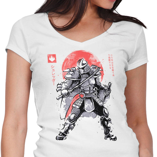 Shredded Sumi-e - Women's V-Neck