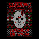 Slashing Through the Snow - Fleece Blanket