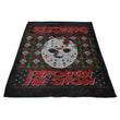 Slashing Through the Snow - Fleece Blanket