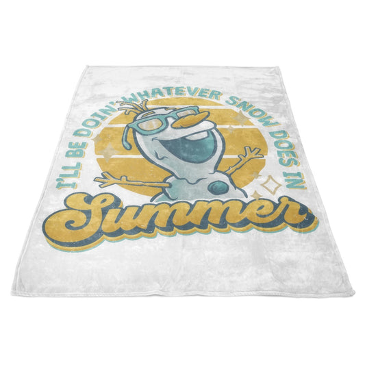 Snow in Summer - Fleece Blanket