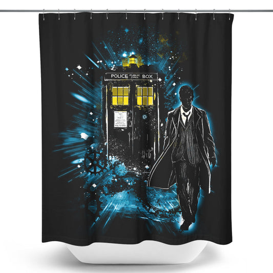 Space and Time Traveler - Shower Curtain