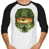 Spartan Silhouette - 3/4 Sleeve Raglan T-Shirt