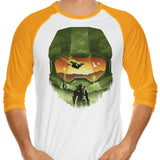Spartan Silhouette - 3/4 Sleeve Raglan T-Shirt