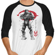 Spartan Sumi-e - 3/4 Sleeve Raglan T-Shirt