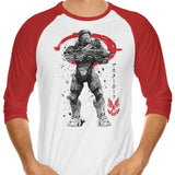 Spartan Sumi-e - 3/4 Sleeve Raglan T-Shirt