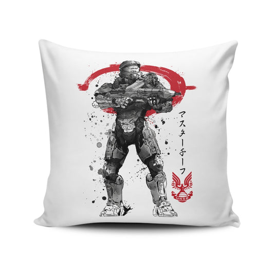Spartan Sumi-e - Throw Pillow