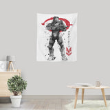 Spartan Sumi-e - Wall Tapestry