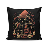 Spells to Avoid People - Throw Pillow