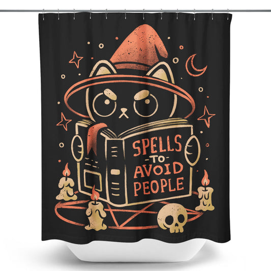Spells to Avoid People - Shower Curtain