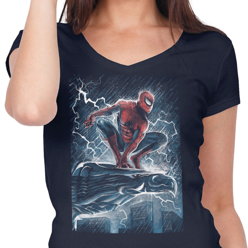 Spider Over the City - Women's V-Neck