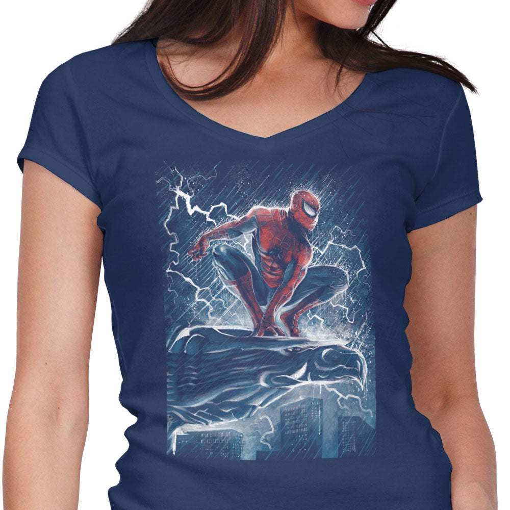 Spider Over the City - Women's V-Neck