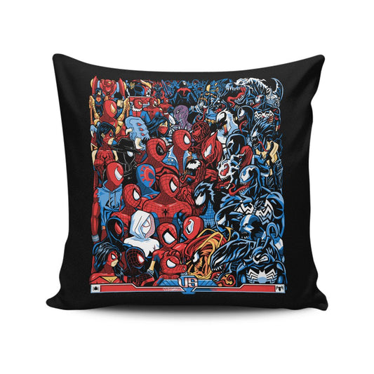 Spiders vs. Symbiotes - Throw Pillow