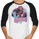 Spidey in NYC - 3/4 Sleeve Raglan T-Shirt