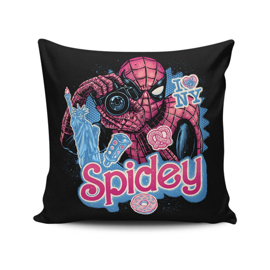 Spidey in NYC - Throw Pillow