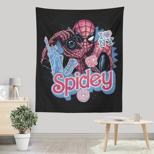 Spidey in NYC - Wall Tapestry