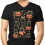 Spooky Season Cats - Men's V-Neck