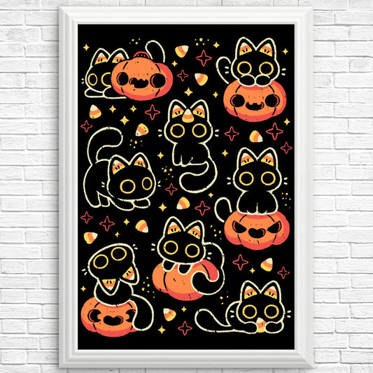 Spooky Season Cats - Posters & Prints
