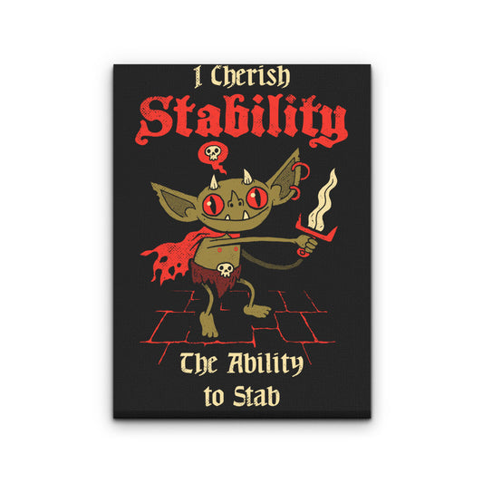 Stabby Goblin - Canvas Print