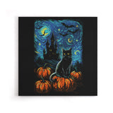Starry Black Cat - Canvas Print