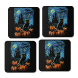 Starry Black Cat - Coasters