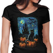 Starry Black Cat - Women's V-Neck