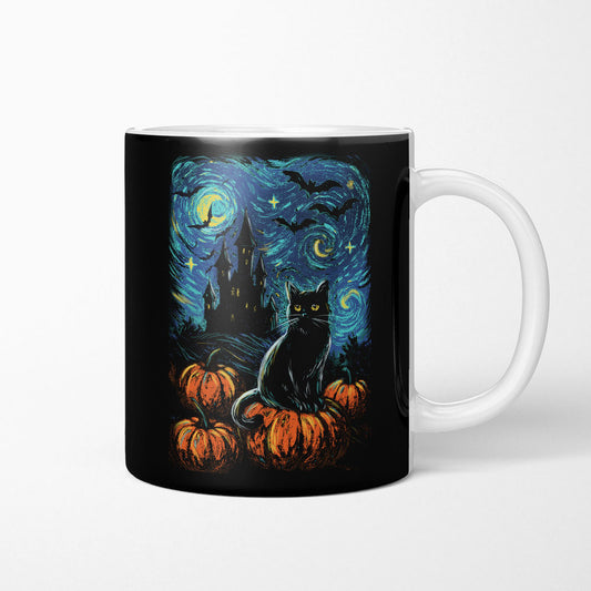 Starry Black Cat - Mug